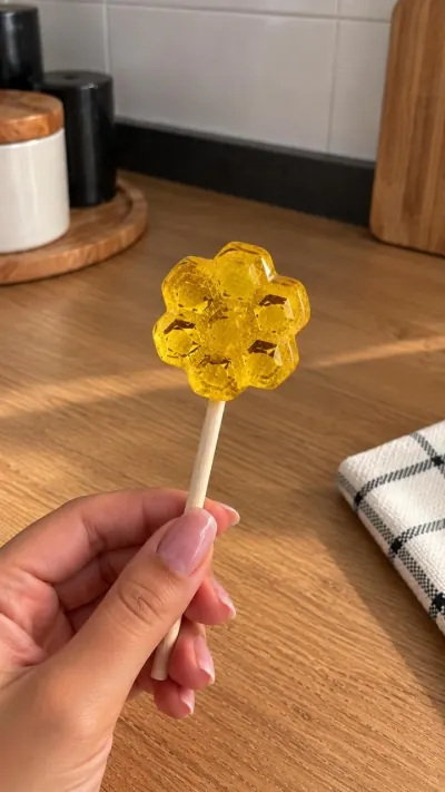 Pirulito de flor amarelo