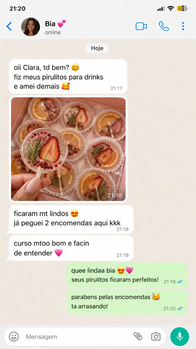 Conversa com a aluna Bia