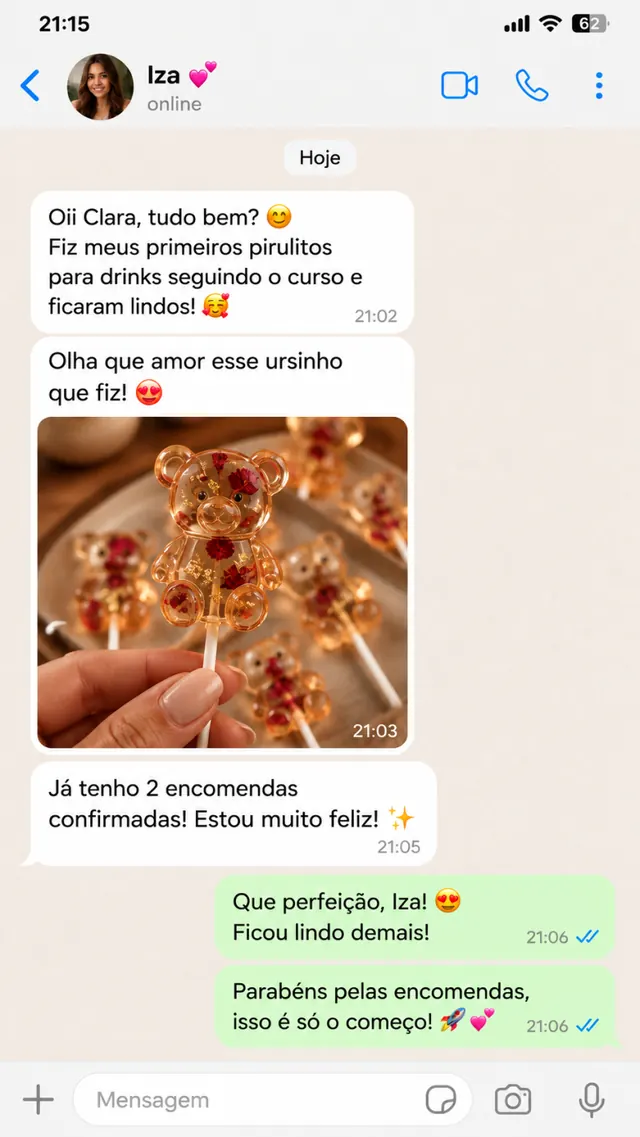 Conversa com a aluna Iza